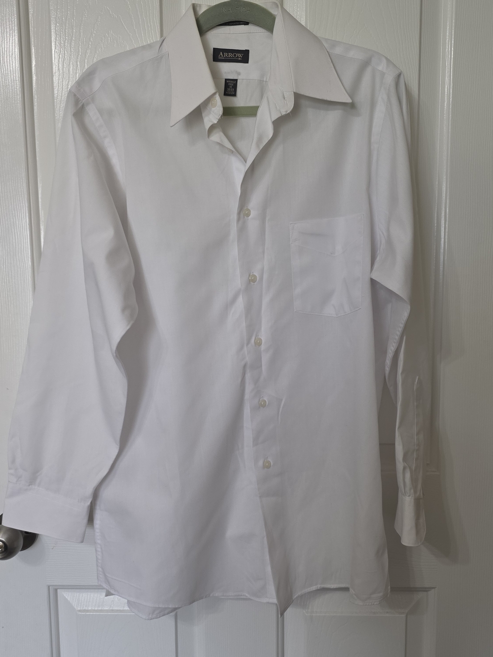Arrow Men's White Dress Shirt - Classic Long Sleeve